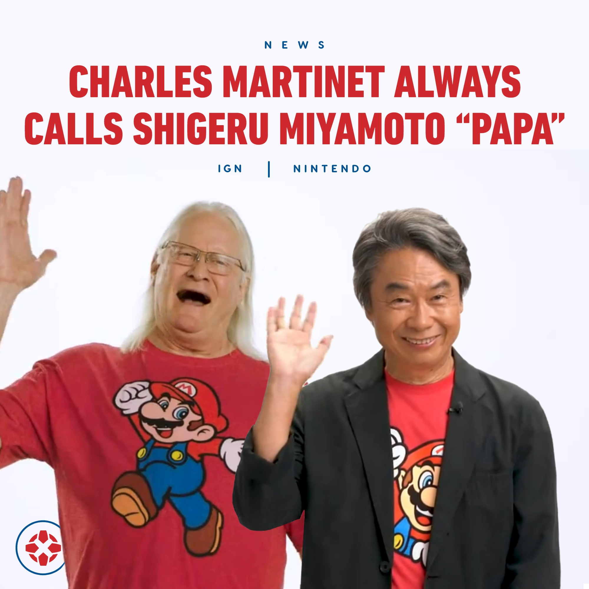 Charles Martinet & Shigeru Miyamoto share video message after Mario voice  announcement - Vooks