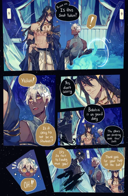 Bellatrix is here to keep an eye out! :D
So, Polaris and Yildun can get some time together <3
Polaris is also excited to finally meet her ^W^

Bellatrix belongs to @kaizuart 

#StarCrossed 