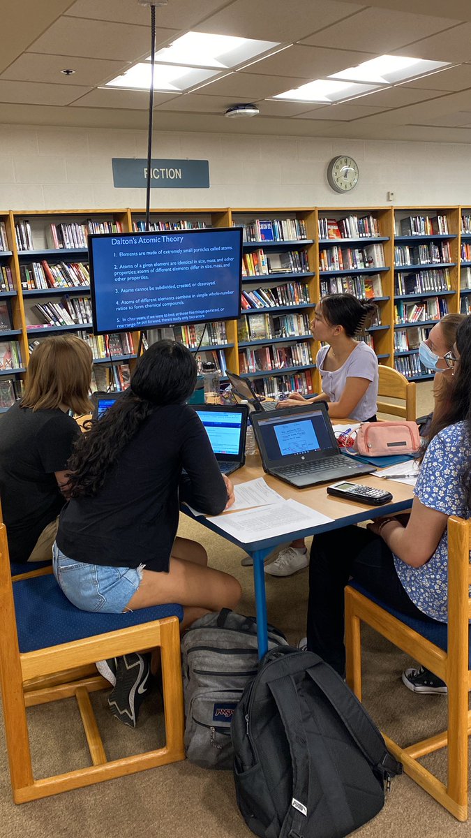 Cool Chemistry Collaboration in the Library today.