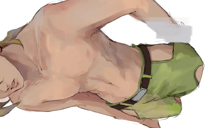 体塗って満足しちゃった 