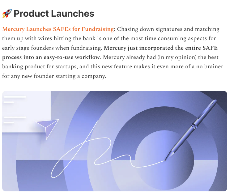 Thanks for shoutout <a href="/TurnerNovak/">Turner Novak 🍌🧢</a>! 

SAFEs launch has been huge so far. Hundreds of startups are raising money using it, including a bunch of the YC companies going through Demo Day 👀