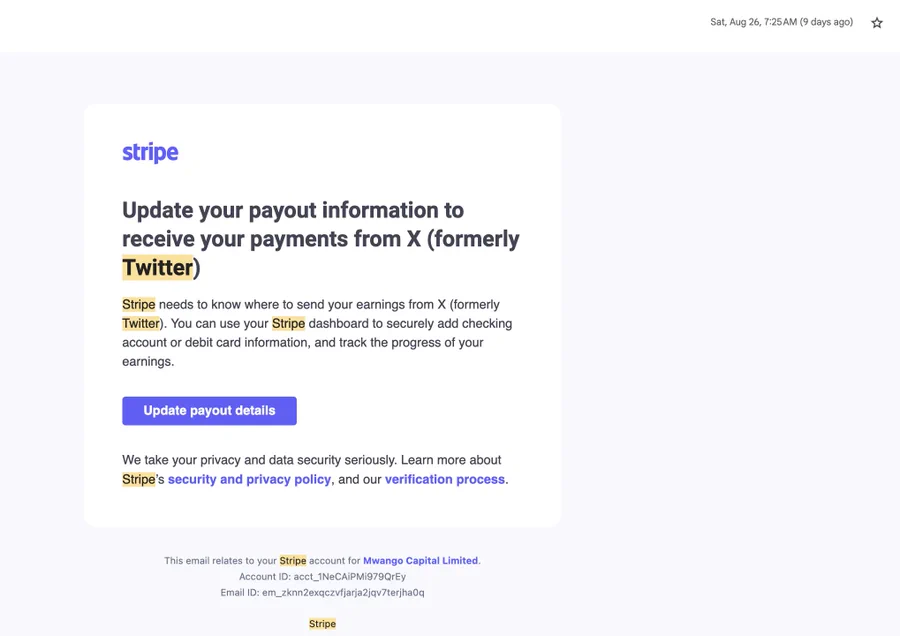 ekmokaya's tweet photo. 11 Also, note that we received funds from Twitter on the ads revenue sharing from Twitter which went to my account as shown below.
These funds went through our Email 1 surprisingly.
#BringBackMwango https://t.co/NQAAr5Hjjs