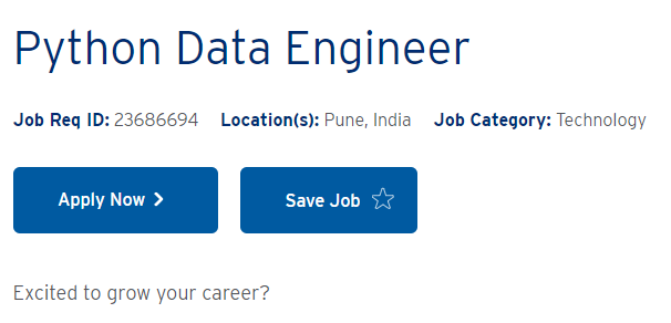 clcoding's tweet image. #PythonJob
Python Data Engineer
Experience with 9 to 12 y
Python development experience, particularly on data processing and the associated modules
Basic experience on Unix, hdfs and supported libraries such as PyArrow.  Any PySpark experience is preferred as the environment uses…