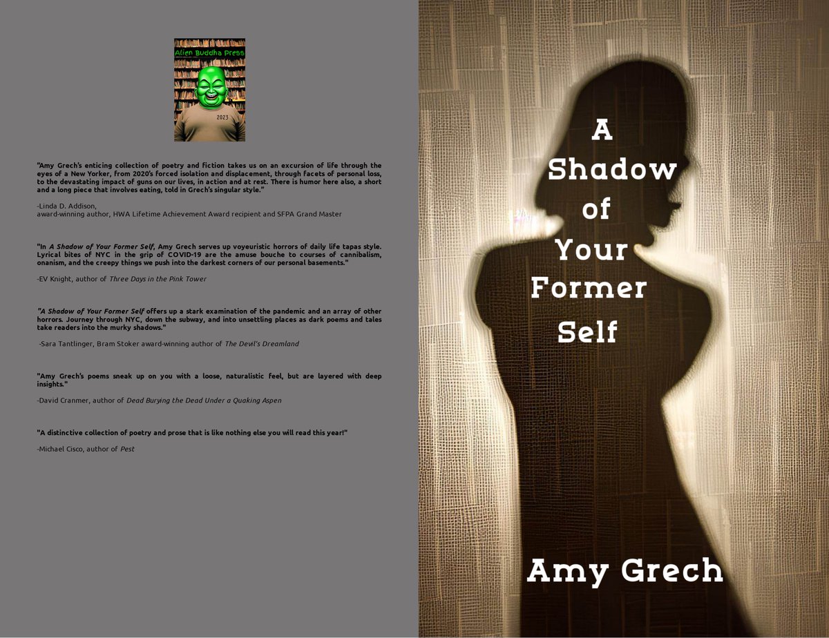 amy_grech's tweet photo. It's RELEASE DAY for my poetry chapbook, "A Shadow of Your Former Self"! Grateful for blurbs from @nytebird45, #EVKnight, @SaraTantlinger @BEATtoaPULP, and @MichaelTCisco #BookBoost #BookBirthday #SpeculativePotery @thealienbuddha https://t.co/uLYFDEeKjG