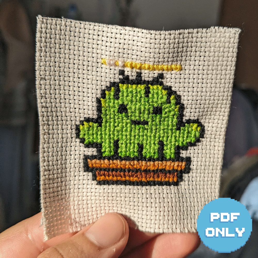 🌵😇!!!!!!!

A #Tamagotchi Cactus Angel #crossstitch pattern has made it to our store.

Want a potted plant that you definitely won't kill? Make sure to purchase our new #crossstitchpattern and grow your own spikey friend.

Link in the replies! 👇