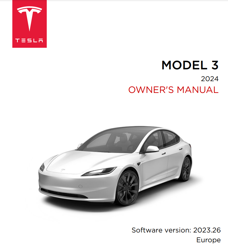 Tesla Model 3 Highland owner's manual confirms Auto Shift out of Park