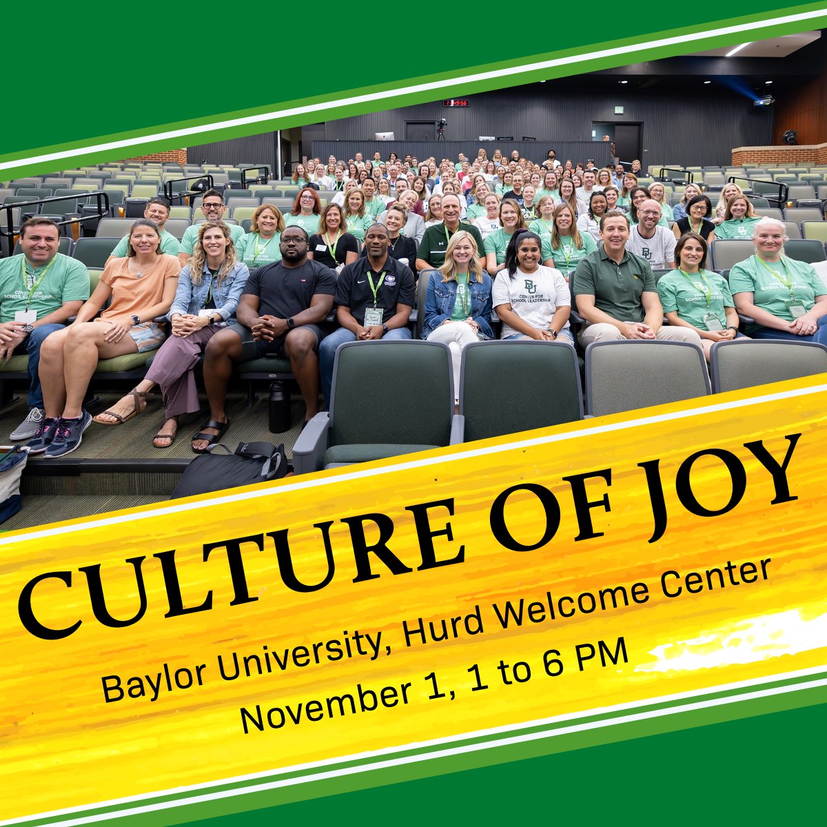 cpledg's tweet photo. Demonstrate love to cultivate genuine joy. @Baylorcsl inspires and equips educators to do just that. Check out their Culture of JOY event coming up on November 1! https://t.co/3ikmZb5fsL #CultivateJoy #EachStudent #JustTeaching #RobinsonISD - sign up through the Mon. Min. on 9/11 https://t.co/EOvefdTzv7