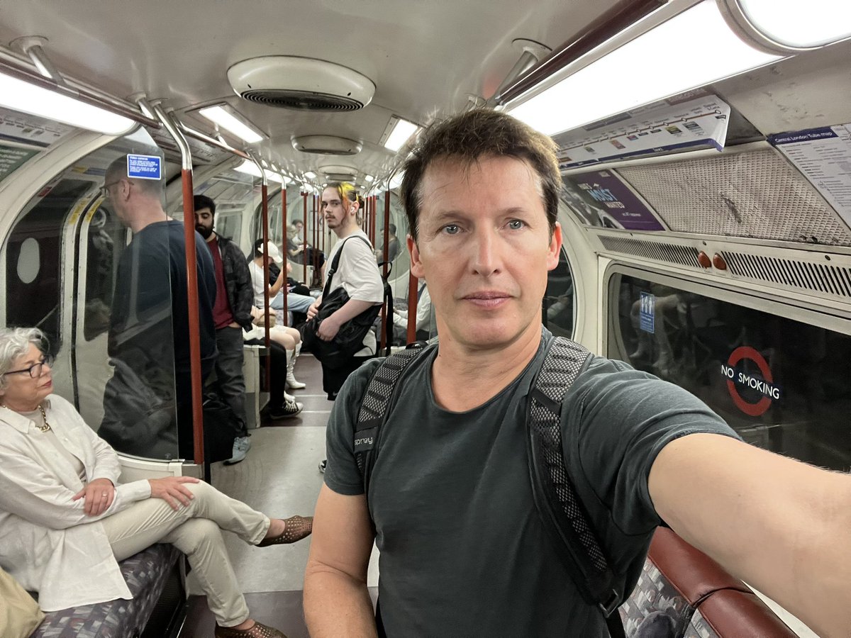 My first time on the tube in 20+ years. Dude behind me is worried that I think he’s beautiful.