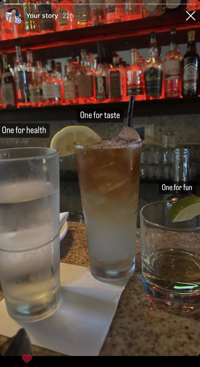 FromAerin's tweet photo. Always need three drinks https://t.co/iSmtxAeY6a