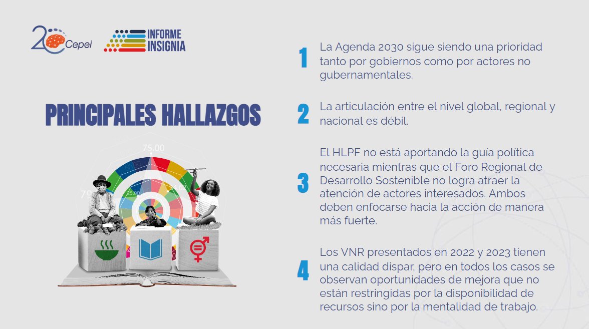 Hoy presentamos el primer Informe Insignia de <a href="/infoCEPEI/">Cepei Think Tank</a>. Un análisis detallado de la calidad de los #VNR, la gobernanza de los países de América Latina y el Caribe, y el ecosistema de datos, temas clave para acelerar la implementación de la #Agenda2030.

cepei.org/informe-insign…
