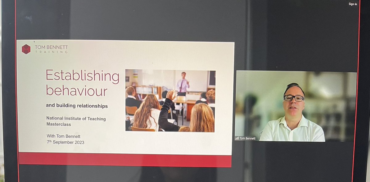 Fantastic behaviour masterclass from <a href="/tombennett71/">Tom Bennett OBE</a> today for our initial teachers <a href="/NatInstTeaching/">National Institute of Teaching</a> it was so engaging and really insightful for our trainee teachers.