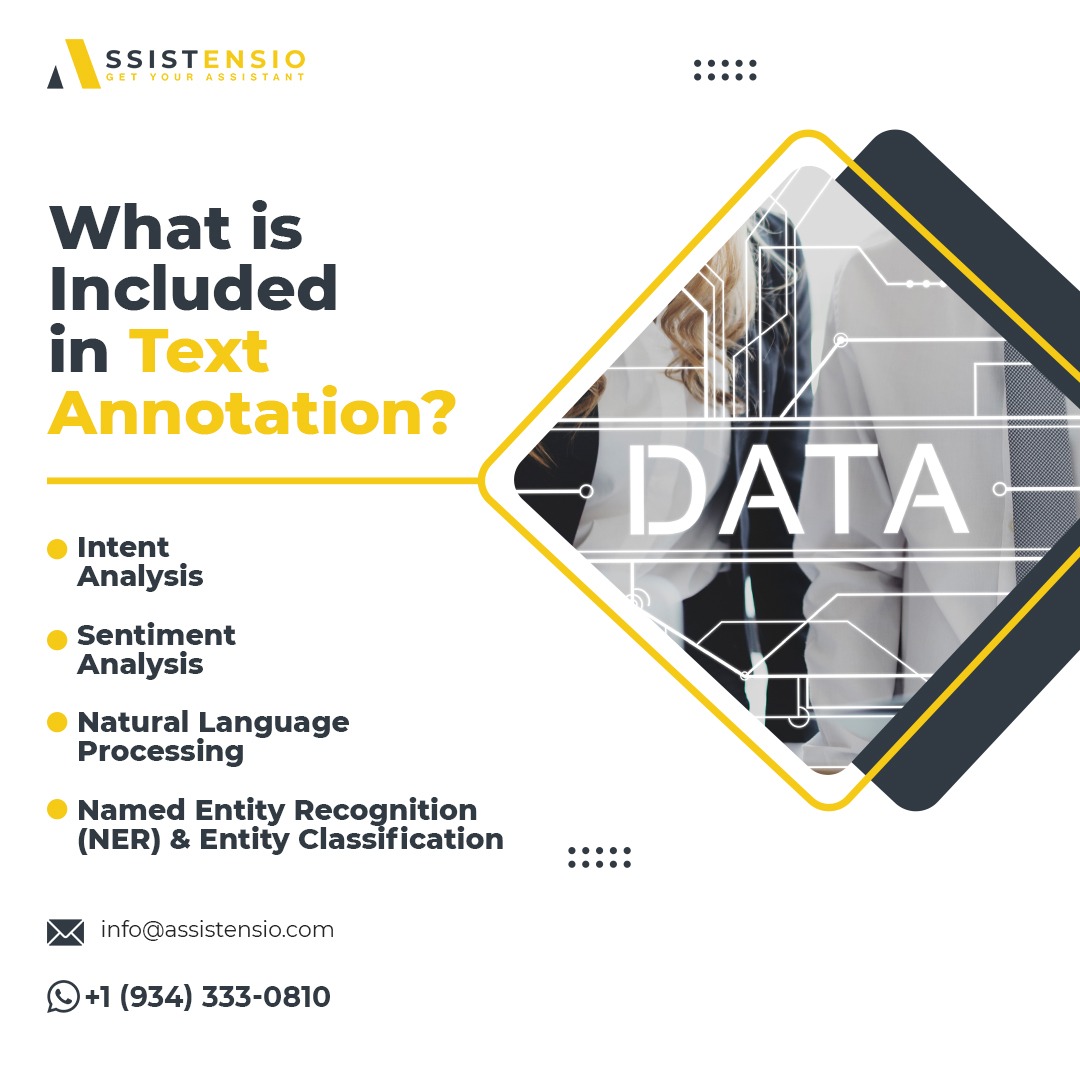 assistensio_'s tweet image. Unlocking the Power of Text Annotation!
๐ง Understanding Intent ๐ค Detecting Sentiments ๐ฌ Processing Natural Language ๐ต๏ธโโ๏ธ Recognizing Named Entities
WhatsApp at +1 (934) 333โ0810
#TextAnnotation #TextAsData #labeledData #TextMining #dataset #DataAnnotation #AI
#DataLabeling