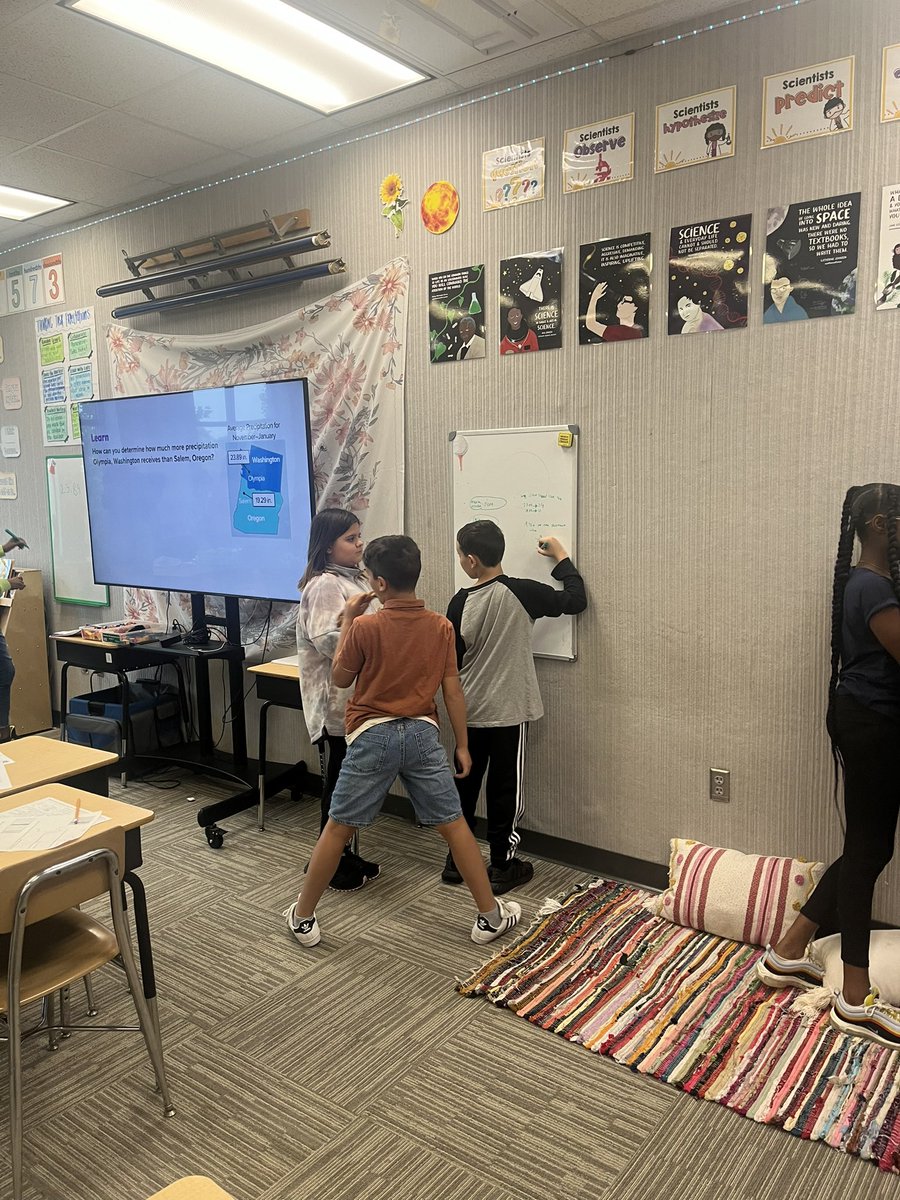 Big things happening in 5th grade at RPIMS!  Students talking (and writing) about math, building classroom community, and improving their reading skills through brain based literacy work. #WarrenWill provide all kinds of growth opportunities!  #RPIMSRocks 2/2