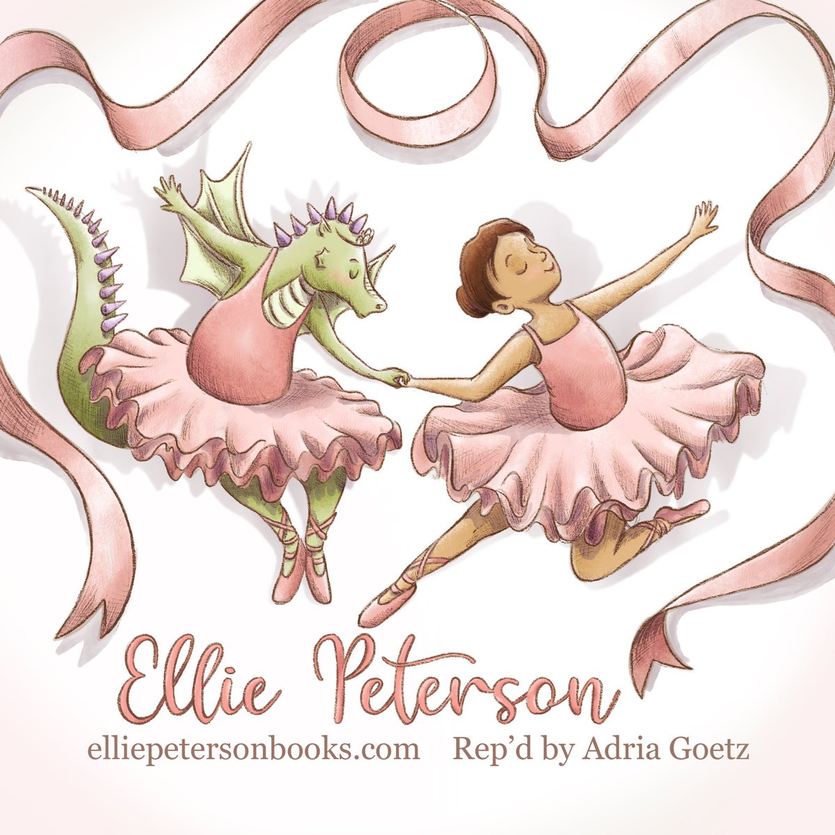 I can’t believe I actually have a #kidlitartpostcard ready to go! I’m Ellie Peterson, author and illustrator of many picture books. I enjoy drawing dragons, kids, ballerinas, and a myriad of other thing. Check out my website in the bio! I’m rep’d by @adriagoetz of @ktliterary!