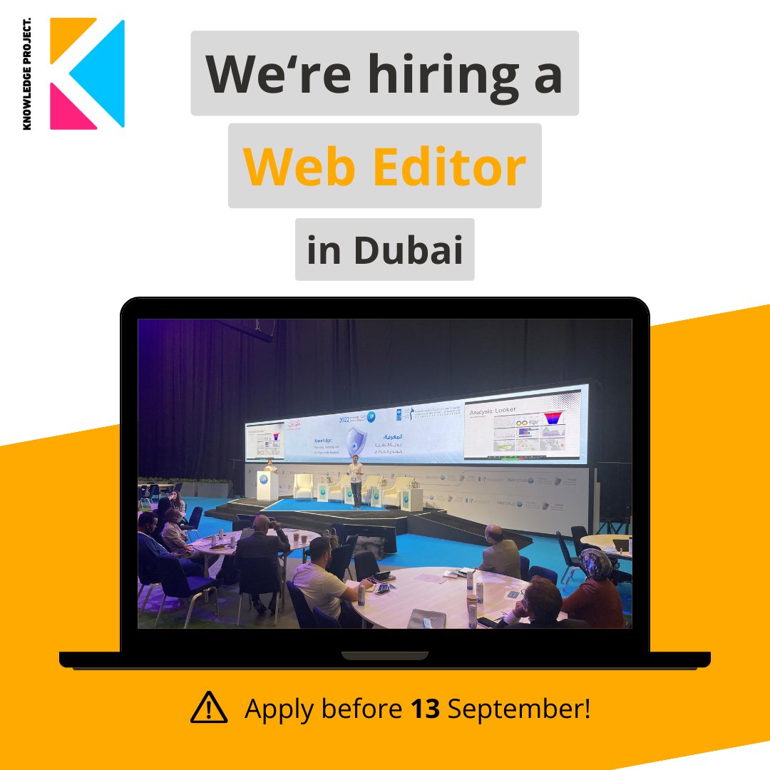 knowledge4All1's tweet image. Attention #WebEditor pros! 🖥️
@undp is hiring in 📍Dubai 🇦🇪.
Can you:
👉🏻 Handle & craft content for our #portal & 📲 #app?
👉🏻 Boost web traffic? 🚀
Join us for a transformative journey.
Apply by 13/09/2023 ⌛🔗 bit.ly/webeditordxb
#UNDPJobs
