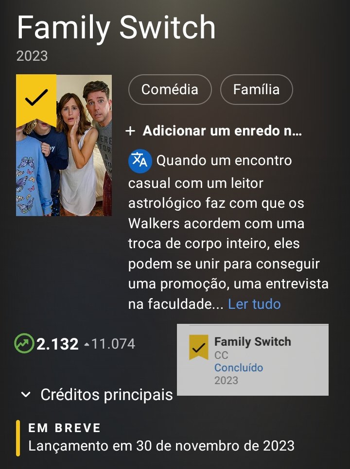 There's a more in-depth storyline up on IMDB for Family Switch now :  r/EmmaMyers