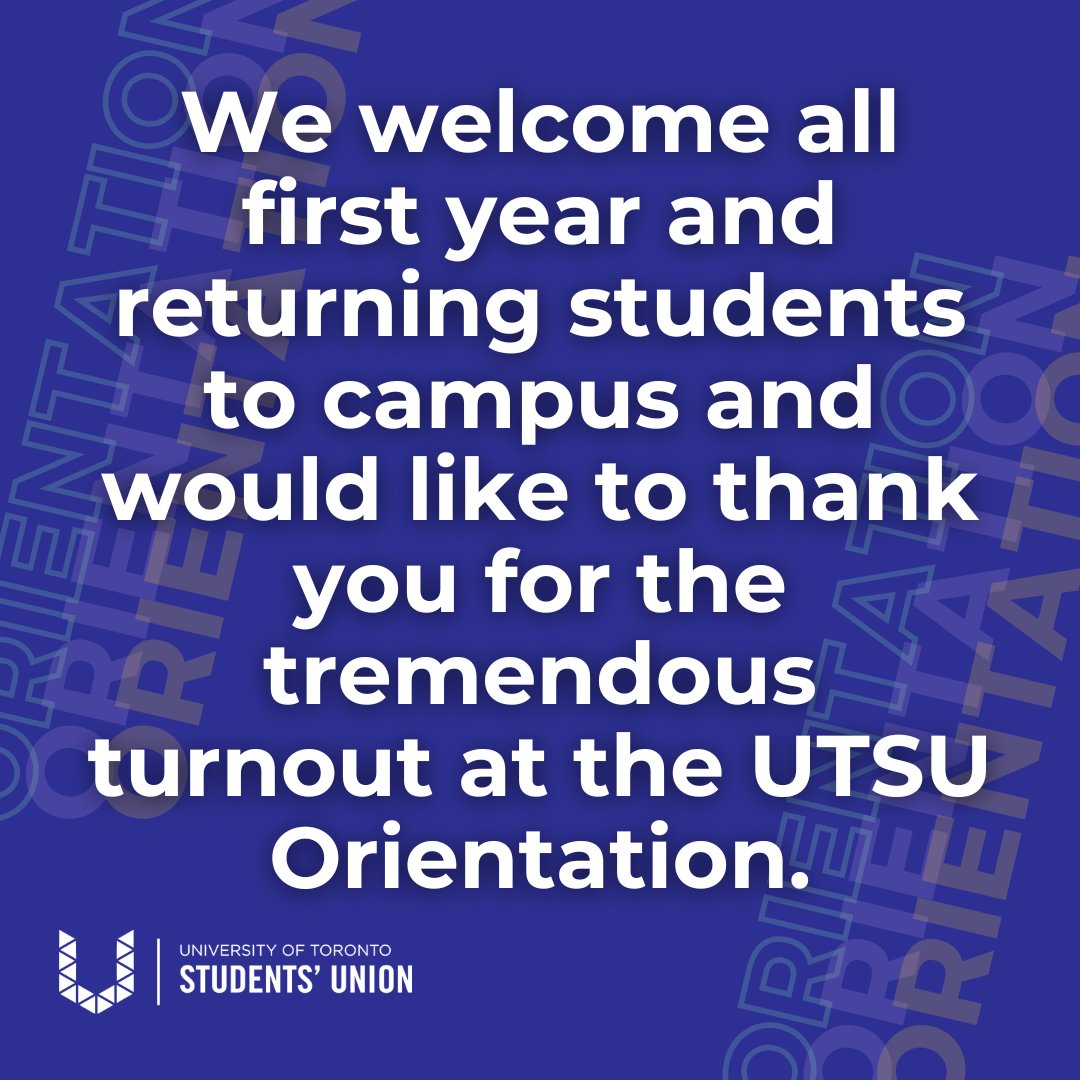 U of T Students' Union (@uoftsu) on Twitter photo We welcome all first year and returning students to campus ✏️ 📚 
We have amazing events/activities planned throughout the year. Keep monitoring our social media accounts and the website to keep updated. We welcome all first year and returning students to campus ✏️ 📚 
We have amazing events/activities planned throughout the year. Keep monitoring our social media accounts and the website to keep updated.
