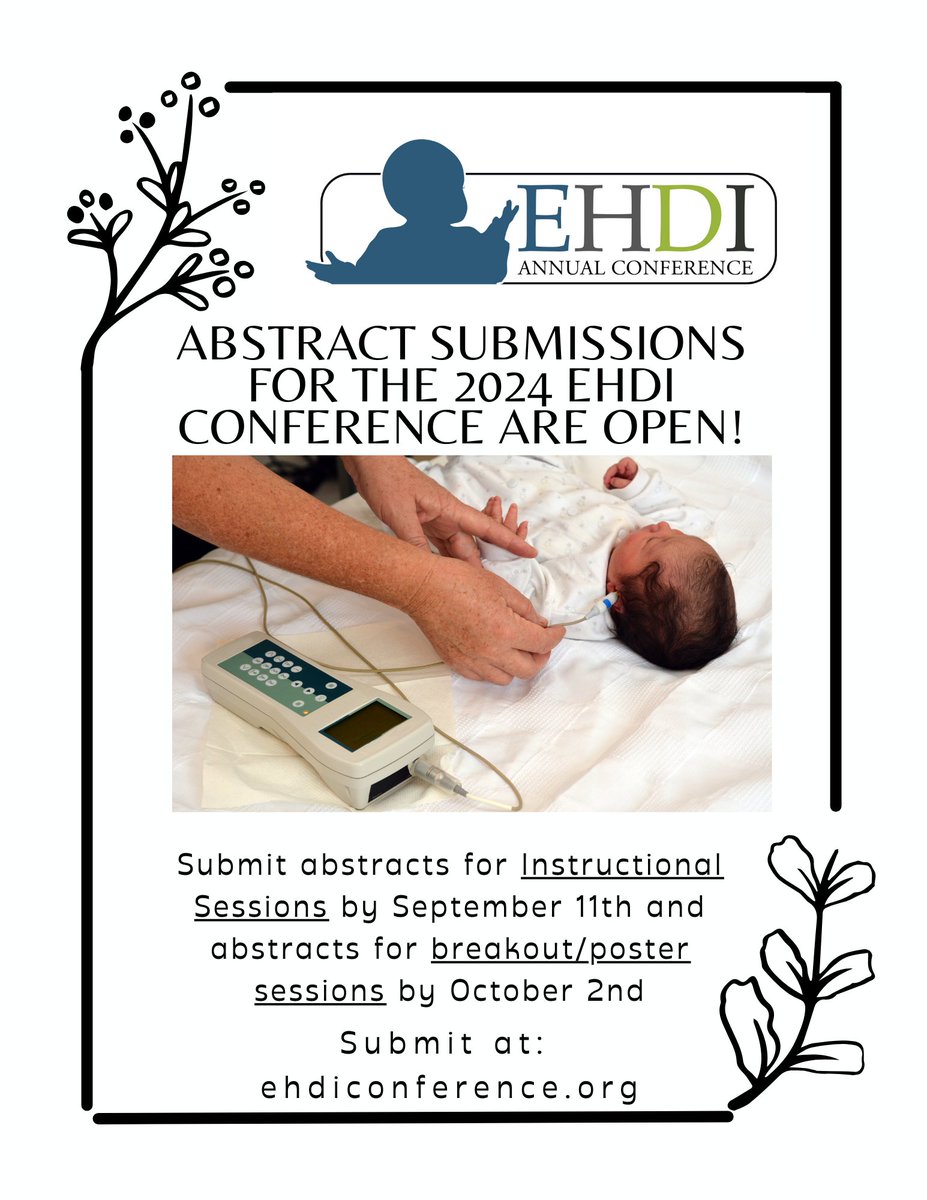 Submit Abstracts Now for the 2024 EHDI Conference!