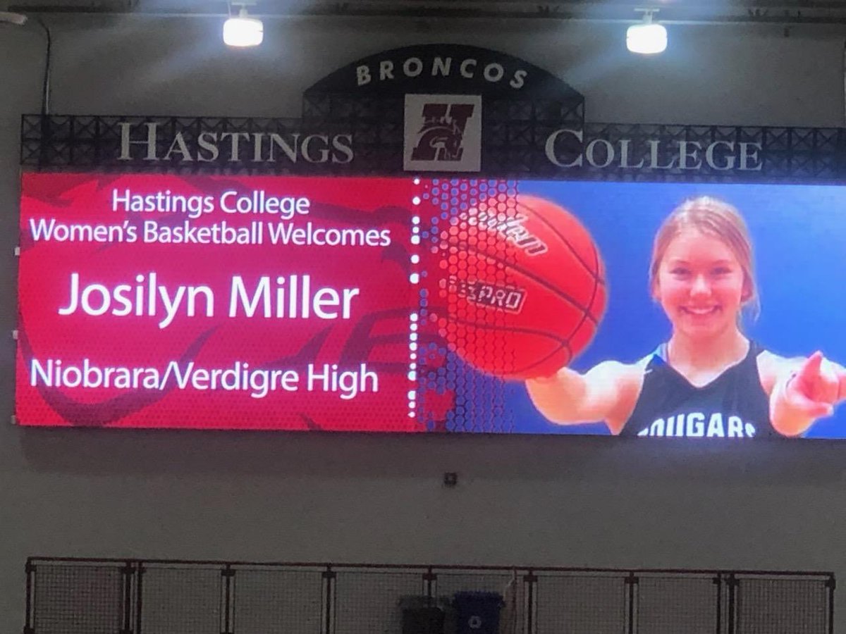 This girl is a special basketball player! Glad <a href="/HCBroncoWBB/">Hastings College Women’s Basketball</a> saw what I have seen the last 3 years. Her stats and abilities speak for themselves but she is just beginning tap into her potential! Congrats on the big time scholarship. <a href="/josilynmillerrr/">josilyn</a> <a href="/CoachGoodner/">Dexter Goodner</a>