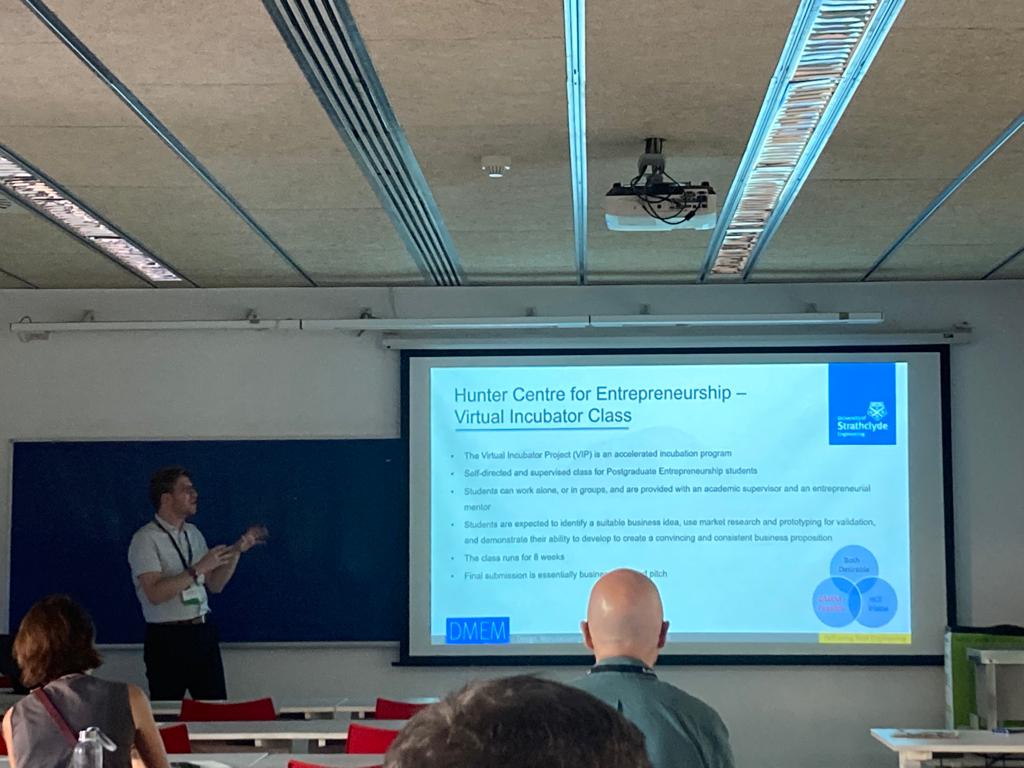 It is great to be back at <a href="/e_pde/">E&PDE Conference</a> this year in Barcelona! Today it was a pleasure to present on pre and post-pandemic perspectives of educators and a cross-disciplinary entrepreneurial course development.  #EPDE23