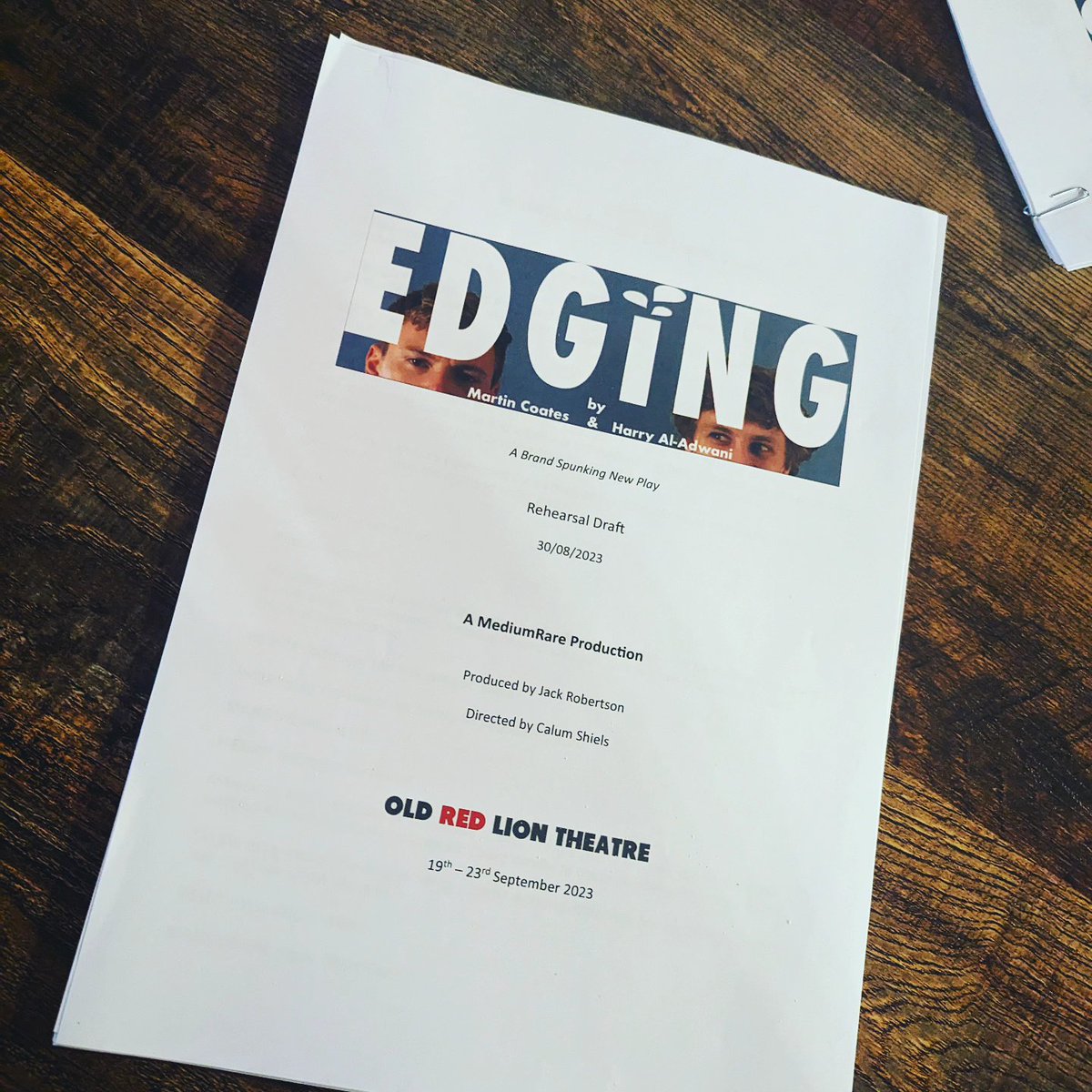 First day of rehearsals done 💪 This is going to be a lot of fun 📖🤪

#edgingtheplay #comedy #london #pubtheatre #rehearsals #queerstories #newplay #comingsoon #newwriting