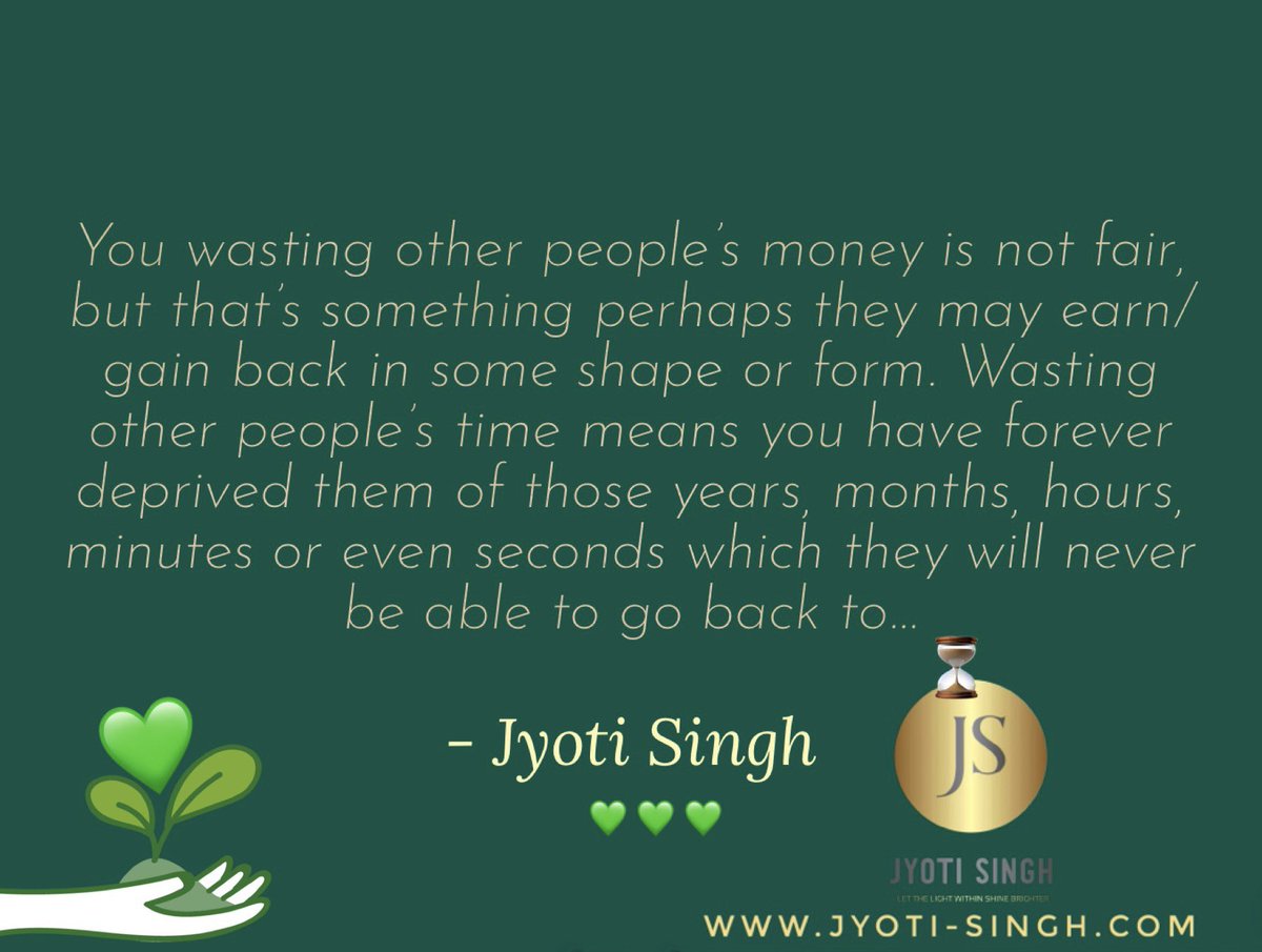 _Jyoti_Singh's tweet photo. #stopwastingotherpeoplestime #wisdomwednesday 💚

#quotes #thoughtoftheday #quoteoftheday #mentalhealth #emotionalhealth #diaryofareflector https://t.co/z24JEqNBew