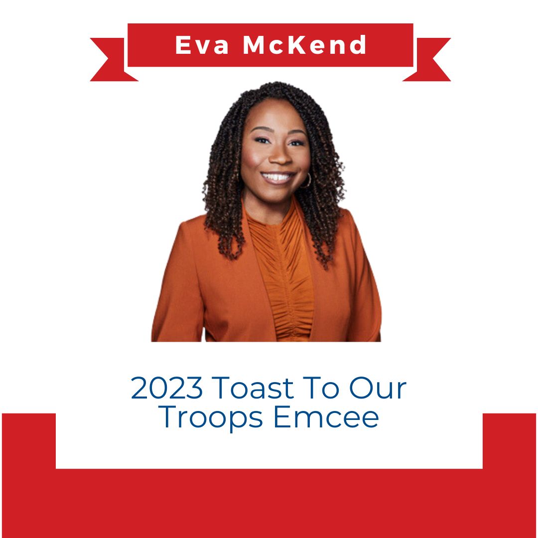 codeofsupport's tweet photo. We are thrilled to announce @evamckend, a CNN Correspondent covering National Politics, as the emcee for #ToastToOurTroops 2023. https://t.co/PXj20Ppn2z