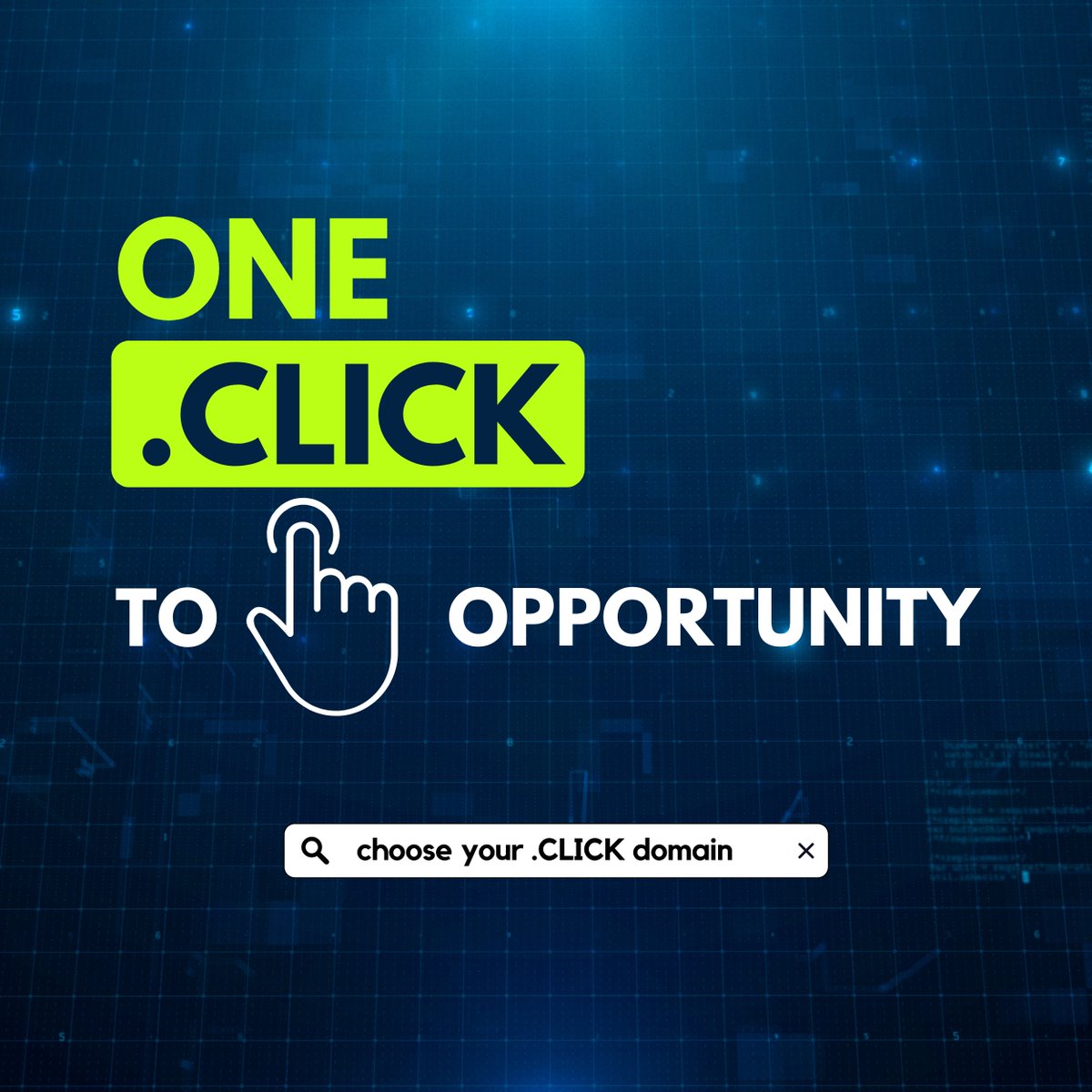 Gransy_sro's tweet image. With just one simple action, doors can open, messages can be sent, and opportunities can arise. 
Embrace simplicity, efficiency, and impact - all with just one click. Register your .CLICK domain today, just check: subreg.cz/en/cenik-domen
#gransydomains #clickdomain #simpleclick