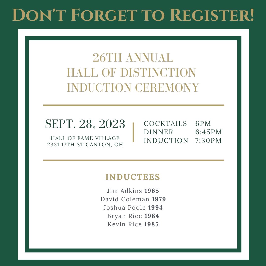 This is your final chance to get a front-row seat at honoring these wonderful individuals at our 26th Annual Hall of Distinction Induction Ceremony!

Buy your tickets before it's too late: eventbrite.com/e/hall-of-dist…