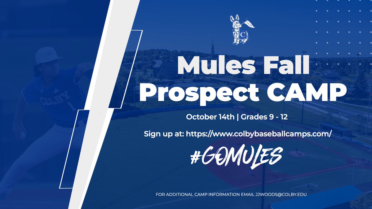 Fall Prospect Camp has just been announced! Be sure to sign up at: colbybaseballcamps.com/fall-prospect-…