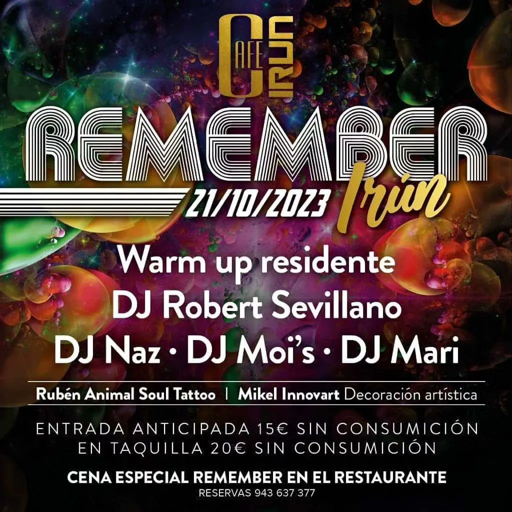 TomaBumping's tweet photo. 🎉 Nueva fiesta: Remember Irún @ Café Irún: https://t.co/v1kattYjzj

#agendadefiestas #fiestasdelnorte #CaféIrún #RememberIrún https://t.co/X07FgauTld