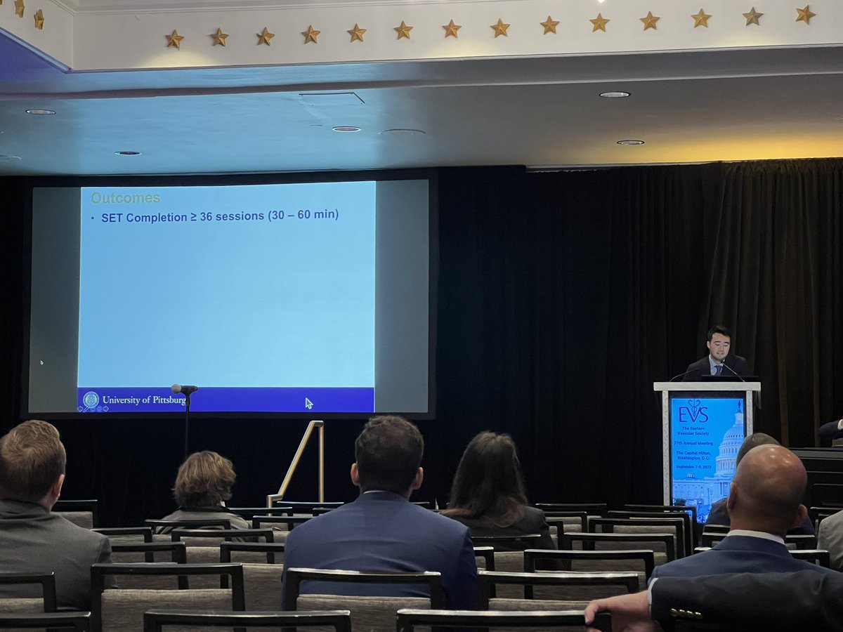 Our <a href="/PittDeptofMed/">PittDeptofMed</a> student Jack Donohue presents <a href="/VascularEVS/">Eastern Vascular Society</a> on barriers to completion of supervised exercise program. Lower income level and higher BMI are associated with incompletion rates. <a href="/HviUpmc/">UPMC Heart and Vascular Institute</a> <a href="/domenickna1/">Natalie D. Sridharan</a> <a href="/MollReitz/">Katie M Reitz MD MSc</a> <a href="/rchaer2/">rchaer</a> <a href="/nlliang/">Nathan Liang MD MS</a> <a href="/UPMCnews/">UPMC</a>