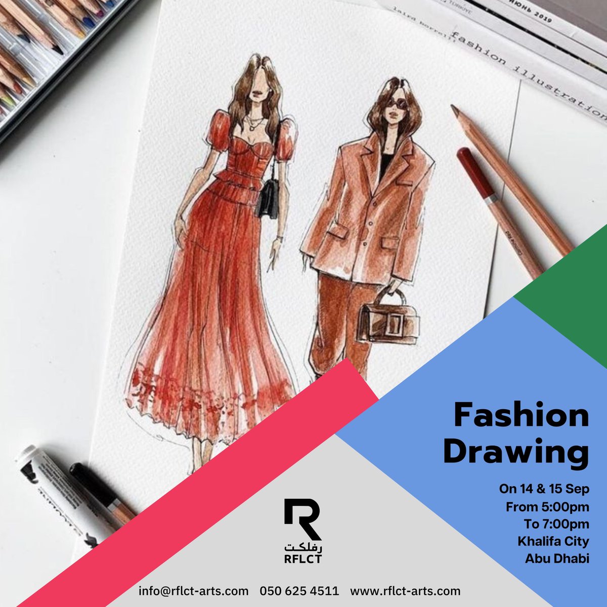 rflctarts's tweet photo. Registration is open for Basics of Fashion Drawing workshop

Workshop Price 500AED per person

Register here: https://t.co/Zz51nQO3OJ
Get in Touch: +971506254511

#uae #AD #art #resin #resinart #painting #drawing #sketching #acrylicpouring #calligraphy #artabudhabi https://t.co/HkRRjKKI2t