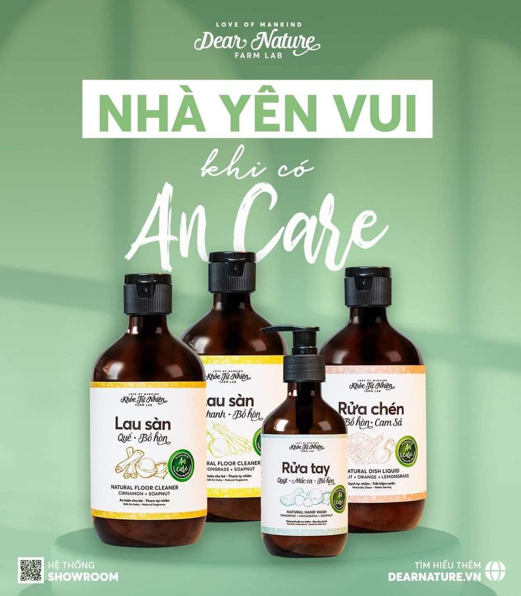 Spiral_369's tweet image. Ancare - dòng sản phẩm chăm sóc, vệ sinh nhà cửa 100% nguồn gốc thiên nhiên thuộc thương hiệu Dear Nature
Mình mới đặt mua dùng thử, sẽ đánh giá sau. #suckhoe #ancare #phunu #chamsoc #giadinh