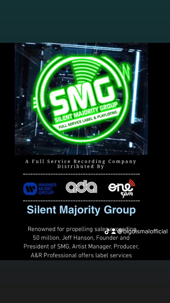 Big Dismal Signed with SMG Records &amp; JHMP Management.Let’s Go👊