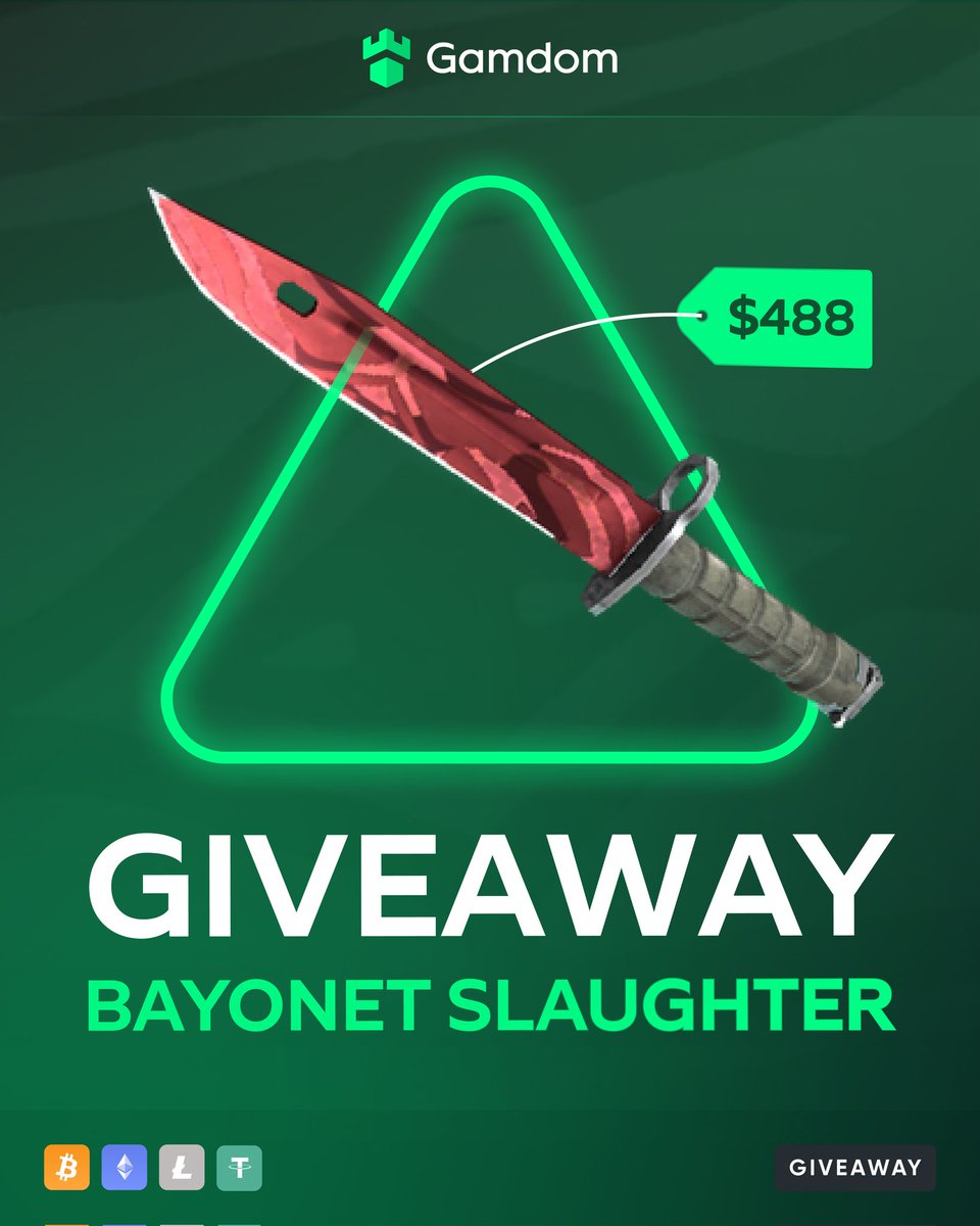 🔸BAYONET Knife | Slaughter 🔸 - RT & Like - Follow @CSGOhistories & @gamdom ⚡Giveaway ends in 7 days! #CSGO #CSGOGiveaway