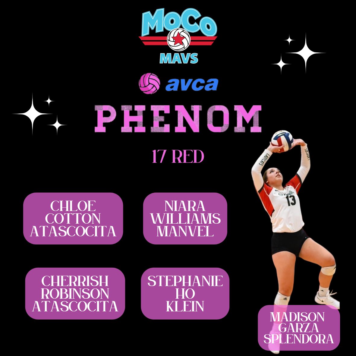 MoCoMavs's tweet photo. Congrats to our 17 Red athletes! @AVCAVolleyball Phenom list! https://t.co/0R70DYFokg