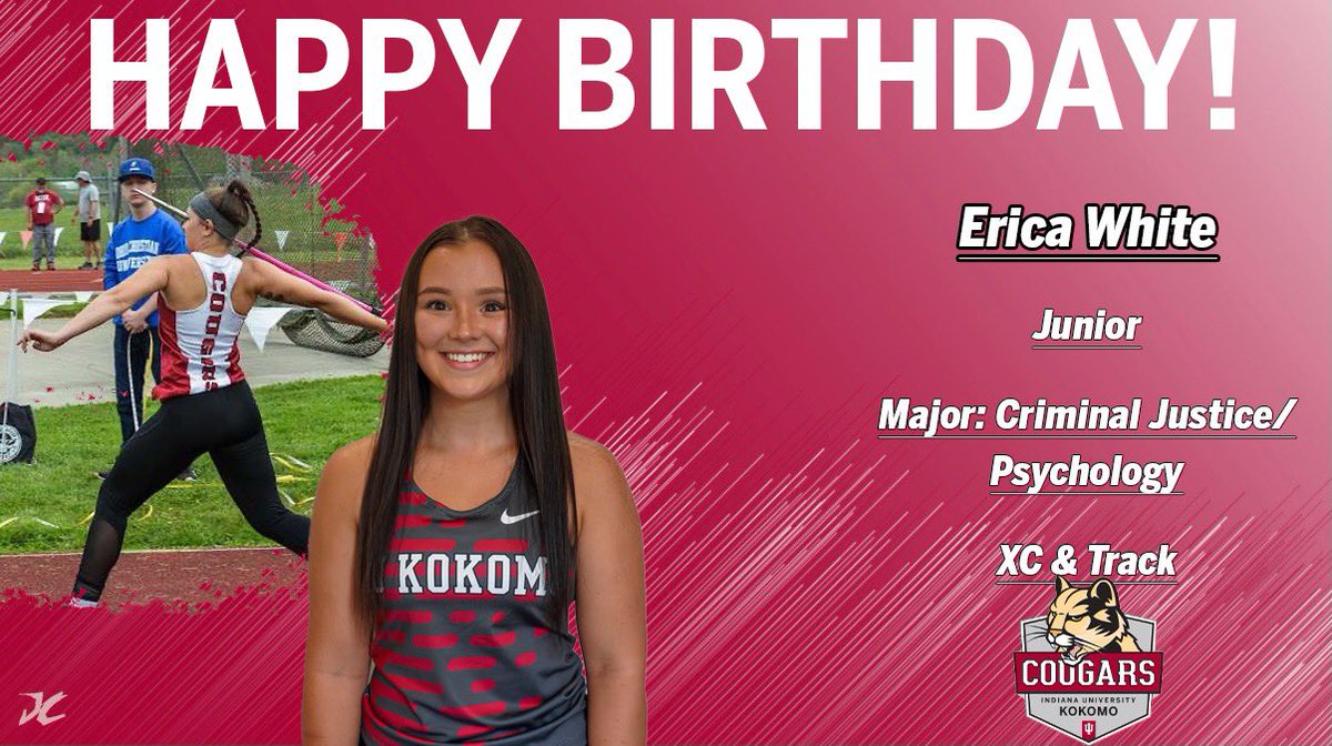 Happy birthday to team junior, Erica White! Erica is a part of both our XC/TF teams. She plans on spending the day going to class, spending some time with her friends and going to TopGolf and dinner with her family. Have a wonderful day 💐 🎊