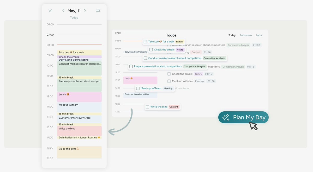 FounderUni's tweet photo. Introducing @BeforeSunsetAI ✨

A productivity tool that organizes and prioritizes your work tasks with AI.

Let’s see how it works 👇 https://t.co/Hc7SqbDVz3
