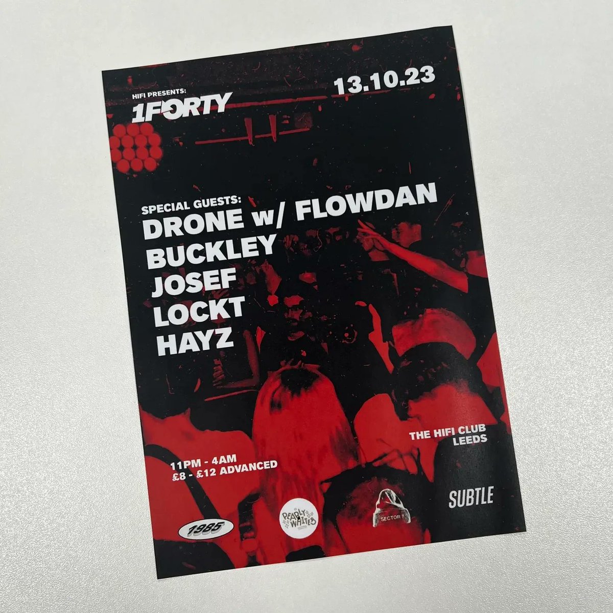 FIRST SHOW OF THE 2023 SEASON ⚡

WORLD EXCLUSIVE SPECIAL GUEST SET 🌍

MIGHT COINCIDE WITH A SPECIAL RELEASE  👀

<a href="/droneuk/">Drone</a> w/ <a href="/BigFlowdan/">Flowdan</a>
Buckley
Josef
<a href="/lockt1Forty/">LOCKT</a>
<a href="/_hayzuk/">Hayz</a>

CAMERAS ROLLING FOR THE FIRST TIME 🎥

🎟️ shorturl.at/dfT58