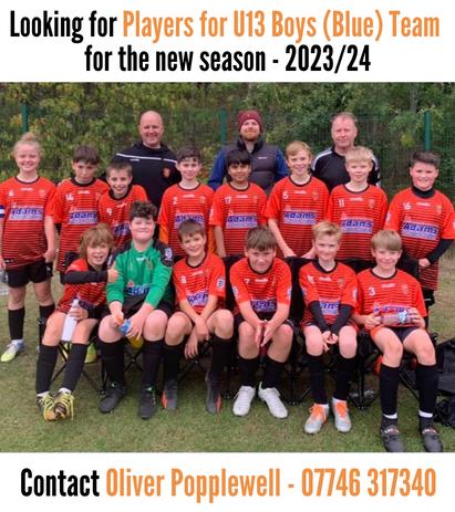U13 Boys Blue team needs YOU! 🧤🥅 Join this exciting squad as a GOALKEEPER and elevate your skills. Manager Oliver is eager to hear from you. Don't miss this amazing opportunity! 🏆💪 Contact Oliver: 07746 317340. Let's create football magic! ✨🙌 #Goalkeeperwanted