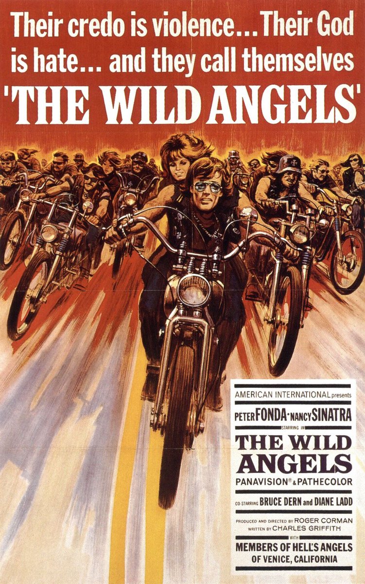 #thewildangels 1966 🇺🇸
Dir:#rogercorman
Prot:#peterfonda #nancysinatra #brucedern #dianeladd 
Una pandilla de motoqueros, intentará recuperar las partes de unas motos, y se desatará una feroz persecución y posterior tragedia. Estimable film de la factoría corman #review #trailer