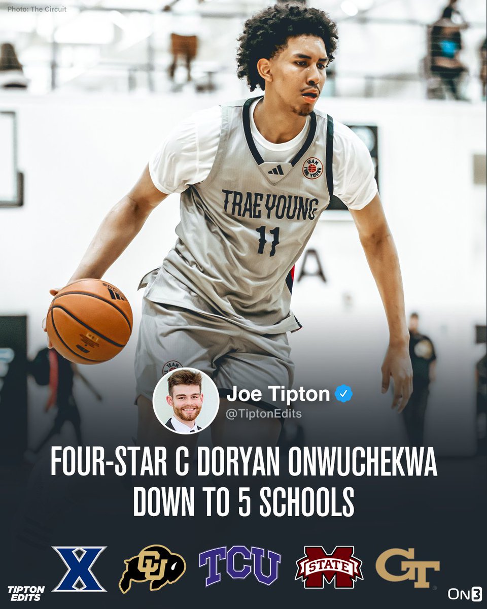 2024 four-star center Doryan Onwuchekwa tells me he's down to five schools.

The 6-10 big man breaks down each of his finalists and has several upcoming visits: on3.com//news/doryan-o…