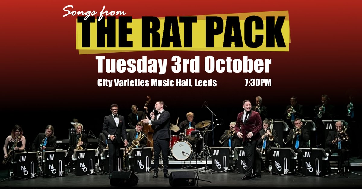 🎙️ Songs from the Rat Pack 🎙️
📅 Tuesday, 3rd October 2023
📍 City Varieties Music Hall, Leeds

✨ Live 16 Piece Big Band and Three stellar vocalists will transport you straight back to the golden age of the Rat Pack.

🎟️ Book tickets > leedsheritagetheatres.com/whats-on/songs…