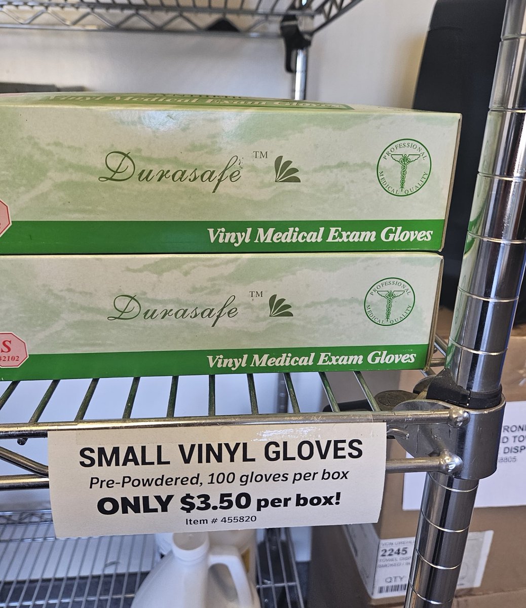 VINYL AND LATEX GLOVE CLOSEOUT SALE!

Small Vinyl, Pre-powdered are only $3.50 per box of 100.

Come down to 402 S 50th Street in Phoenix and grab a box!
#Sale
#cleaningSupplies
#clean
#janitorial
#arizona
#sterile
#latexGloves
#latex
#gloves
#maid
#closeoutSale