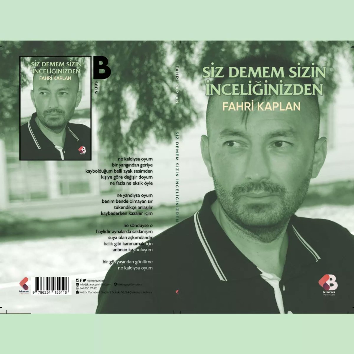 Beş kitabımdan seçilmiş elli beş şiirin yer aldığı "Siz Demem Sizin İnceliğinizden", Klaros B serisinden çıktı. Buradakiler gibi buraya almadığım şiirlerimin de benim için çok kıymetli olduğunu belirtmek isterim. <a href="/KlarosY/">Klaros Yayınları</a> #şiir #kitap 

kitapyurdu.com/kitap/siz-deme…