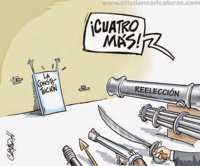 La ideología política más radical una vez y logra llegar al poder no ha podido superar la tentación de la repostulación.  

Actualmente estamos frente a la amenaza de que los que están continúen y con ello el desastre institucional, la inseguridad, perdida de la soberanía, etc.