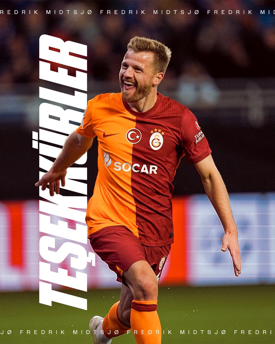 GalatasaraySK's tweet photo. Galatasaray formasıyla verdiği emekler için Fredrik Midtsjø’ye teşekkür ederiz. 💛❤️
Bundan sonraki kariyerinde kendisine başarılar diliyoruz! 🤜🤛 https://t.co/nlw3Nwhtjk