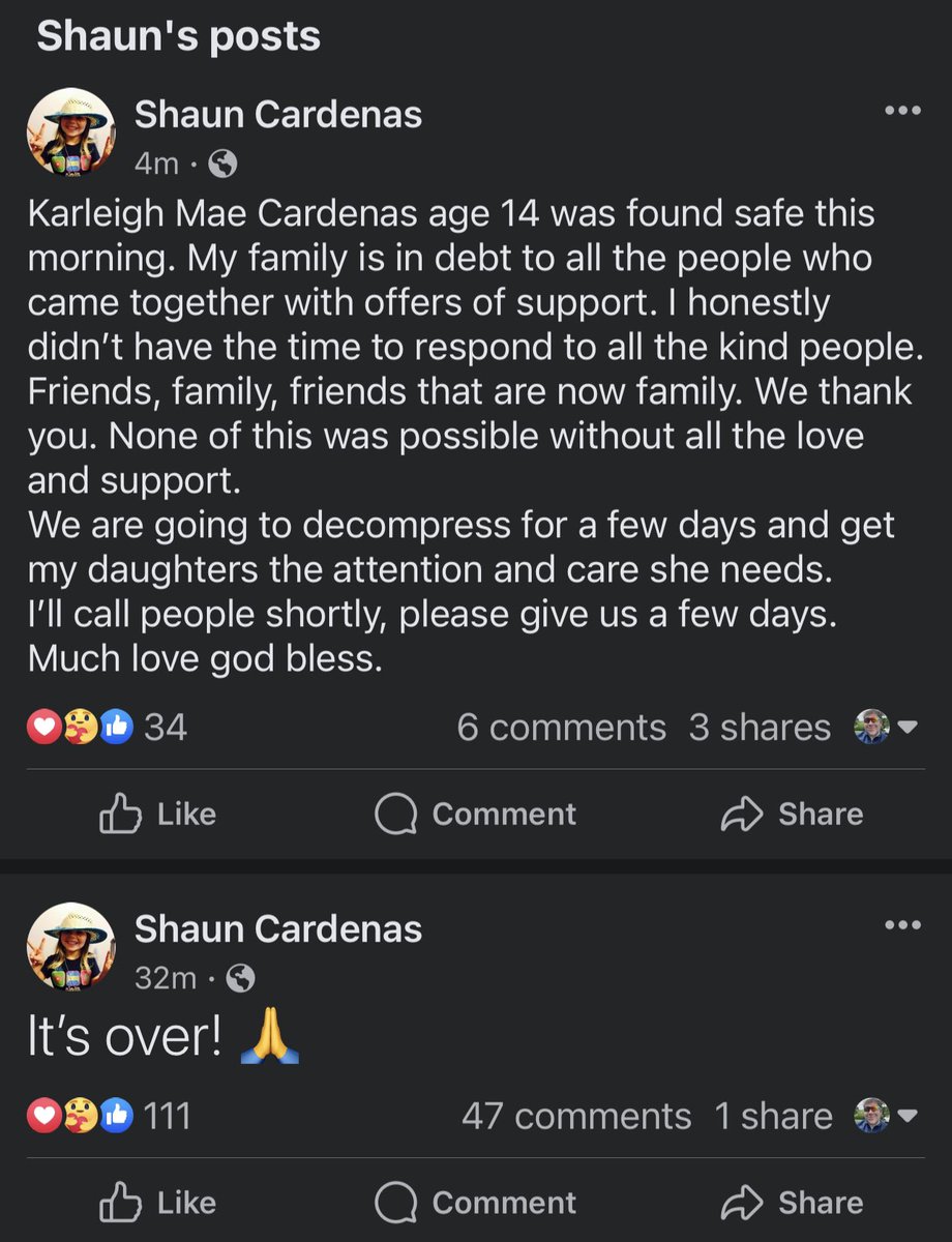 BREAKING!!!! Karleigh Cardenas has been found SAFE

#KarleighCardenas #breaking #breakingnews #news #missing #found