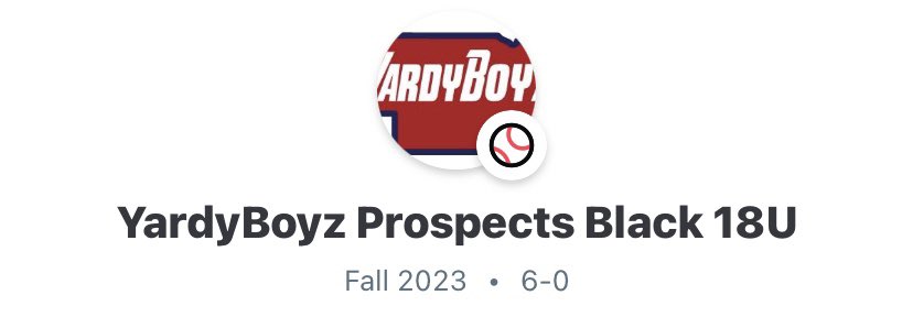 18U YardyBoyz Prospects hitting efforts from last weekend at <a href="/cunebaseball/">Bulldog Baseball</a>:

<a href="/mhumphrey0504/">Matthew Humphrey</a>: 3 for 6, 3B, HR, 6 RBIs, 5 Rs

<a href="/UtemarkPreston/">Preston Utemark</a>: 5 for 7, 2B, 3 RBIs, 2 Rs

<a href="/maddox_meyer/">Maddox Meyer</a>: 3 for 6, 2 2Bs, 1 RBI, 1 R

<a href="/IanWoita/">Ian Woita</a>: 4 for 9, 2B, 3 RBIs, 4 Rs

<a href="/TrevorVarley1/">Trevor Varley</a> <a href="/Edschultz9Eric/">Eric Schultz</a>